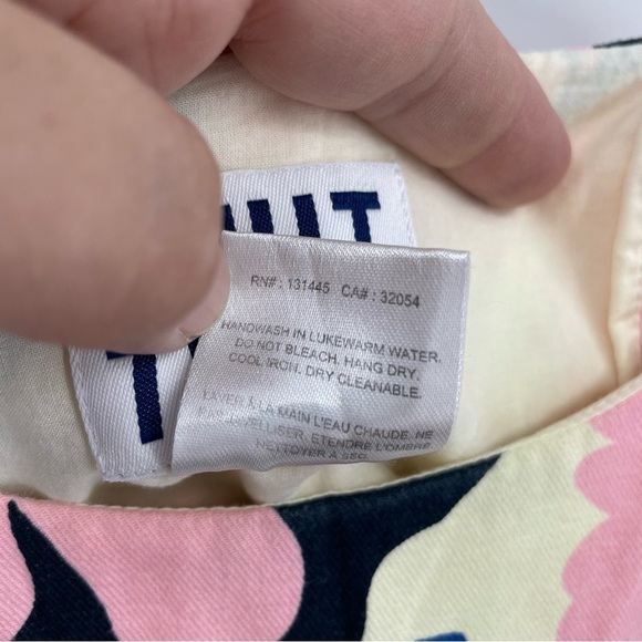 Anthropologie Whit Two Petalprint Cross-Back Dress Multi Tiki Floral sz 0P - Picture 10 of 10